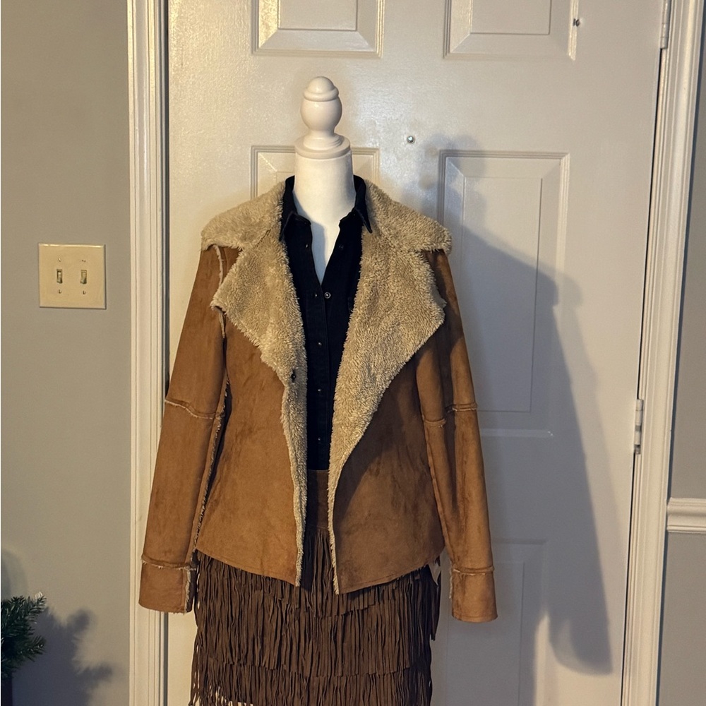 Dylan Reversible Teddy and Suede Jacket | size S